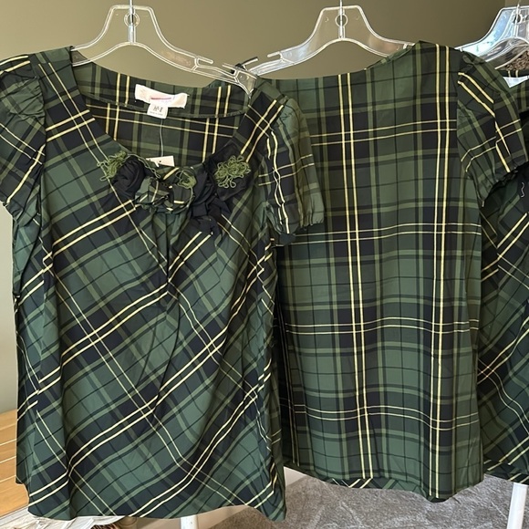 Mac & Jac short sleeve top camouflage colors babydoll sleeves and flare cut - Picture 5 of 12